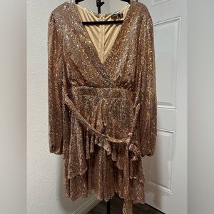 Sequence rose gold dress